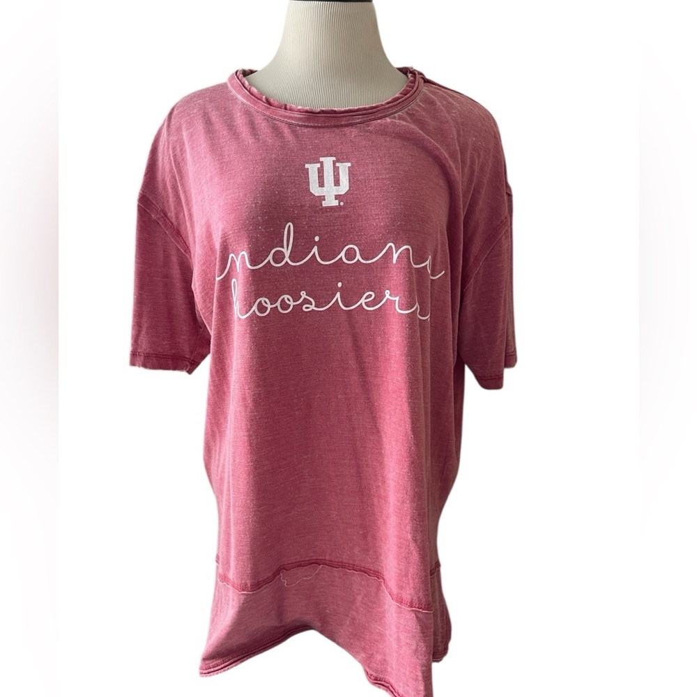 PRESSBOX Indiana‎ University Hoosiers Distressed Oversized Short Sleeve Size XL